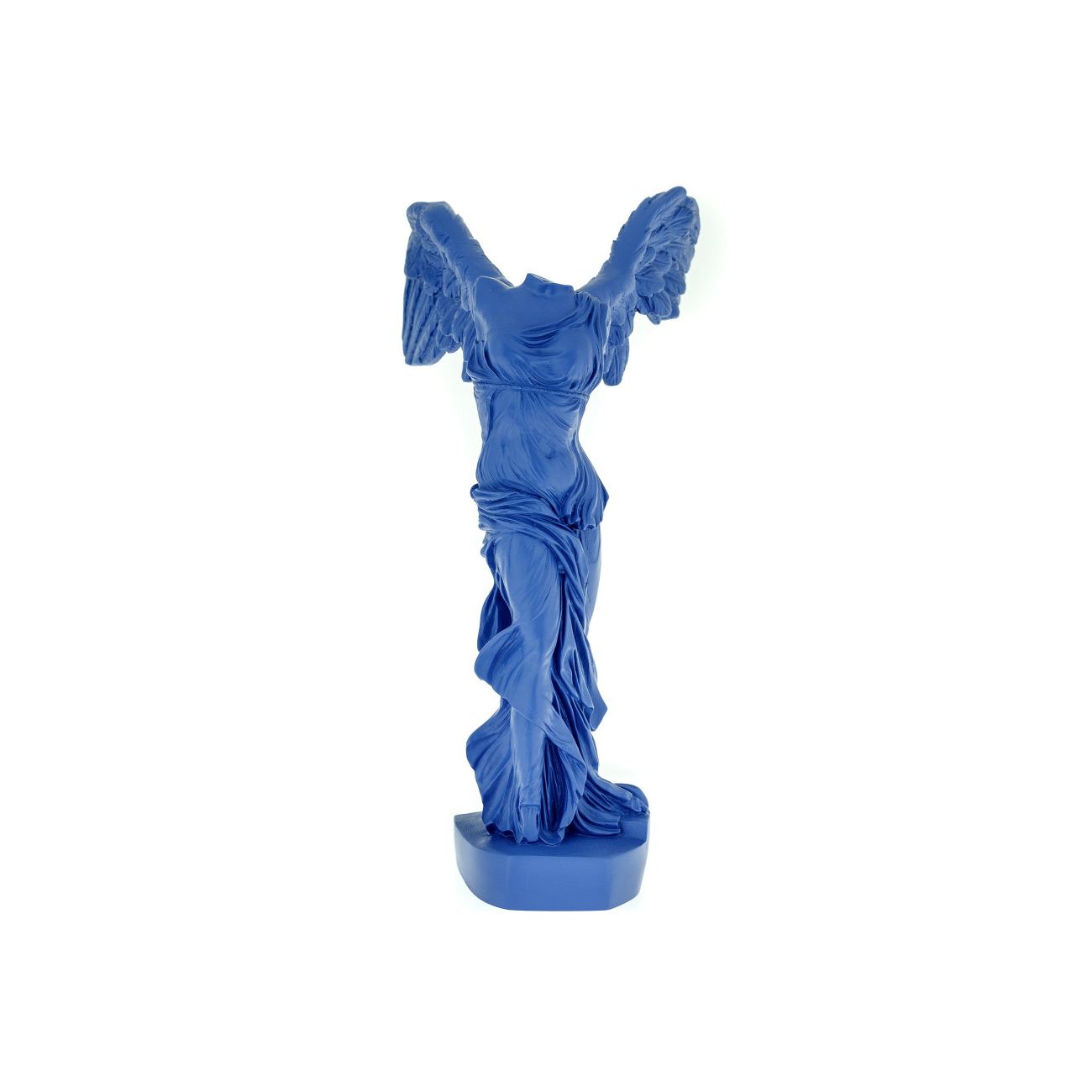 Nike Winged Goddess of Samothrace or Victory Goddess Ancient Greek Statue 36 cm 14.2 Blue